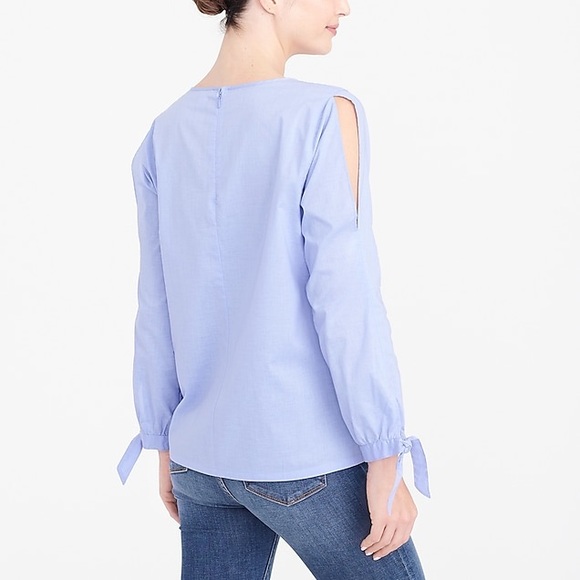 J. Crew Bow-sleeve Peekaboo Blouse - Picture 3 of 4